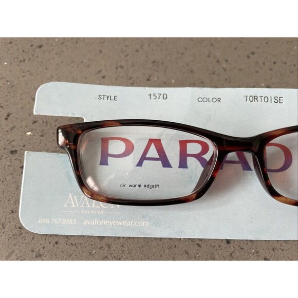Parade Eyewear 1570 TORTOISE 48-17-135 Plastic Full Rim Eyeglasses Frame J360 - Picture 2 of 4